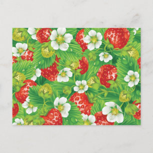 Aardbeienpatroon Briefkaart