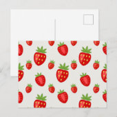 Aardbeienpatroon Briefkaart (Voorkant / Achterkant)