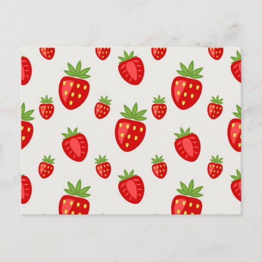 Aardbeienpatroon Briefkaart (Voorkant)
