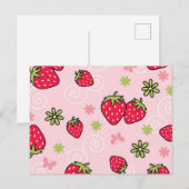 Aardbeienpatroon Briefkaart (Voorkant / Achterkant)