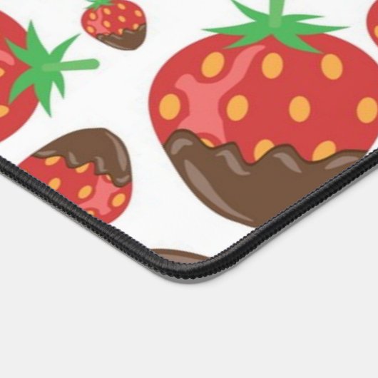 Aardbeienpatroon Bureaumat (Hoek)