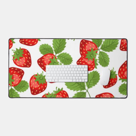 Aardbeienpatroon Bureaumat (Keyboard & Muis)