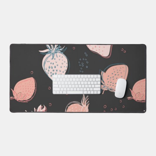 Aardbeienpatroon Bureaumat (Keyboard & Muis)