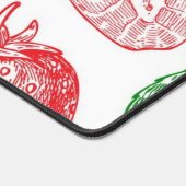 Aardbeienpatroon Bureaumat (Hoek)