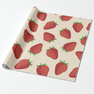 Aardbeienpatroon Cadeaupapier