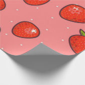Aardbeienpatroon Cadeaupapier (Hoek)