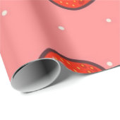 Aardbeienpatroon Cadeaupapier (Rol Hoek)
