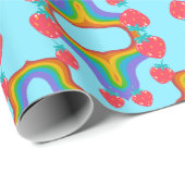 aardbeienpatroon cadeaupapier (Rol Hoek)