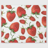 Aardbeienpatroon Cadeaupapier (Vlak)