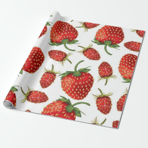 Aardbeienpatroon Cadeaupapier