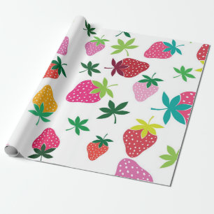Aardbeienpatroon Cadeaupapier