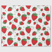 Aardbeienpatroon Cadeaupapier (Vlak)