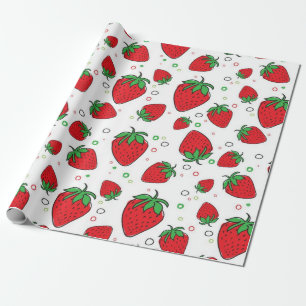 Aardbeienpatroon Cadeaupapier