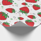 Aardbeienpatroon Cadeaupapier (Hoek)
