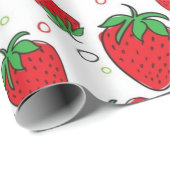 Aardbeienpatroon Cadeaupapier (Rol Hoek)