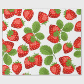 Aardbeienpatroon Cadeaupapier (Vlak)