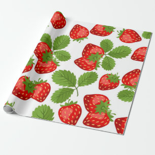 Aardbeienpatroon Cadeaupapier
