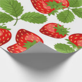 Aardbeienpatroon Cadeaupapier (Hoek)