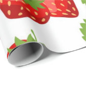 Aardbeienpatroon Cadeaupapier (Rol Hoek)