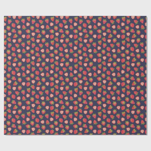 Aardbeienpatroon Cadeaupapier (Vlak)