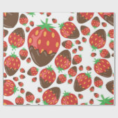 Aardbeienpatroon Cadeaupapier (Vlak)