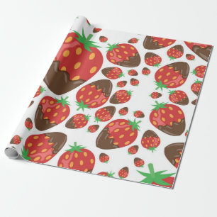 Aardbeienpatroon Cadeaupapier