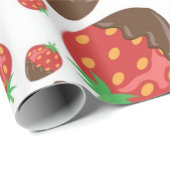 Aardbeienpatroon Cadeaupapier (Rol Hoek)