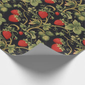  aardbeienpatroon cadeaupapier (Hoek)