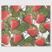 Aardbeienpatroon Cadeaupapier (Vlak)