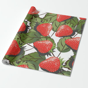 Aardbeienpatroon Cadeaupapier
