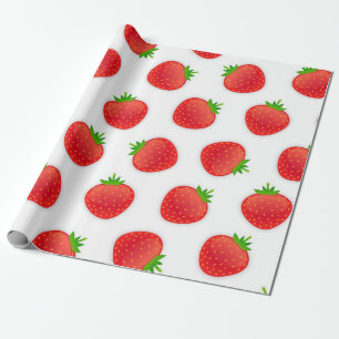 Aardbeienpatroon Cadeaupapier
