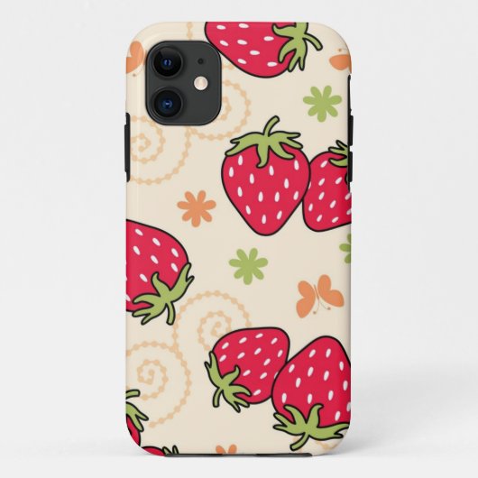 Aardbeienpatroon Case-Mate iPhone Case (Achterkant)