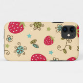 Aardbeienpatroon Case-Mate iPhone Case (Achterkant (horizontaal))