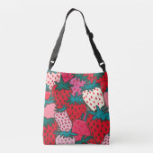 Aardbeienpatroon Crossbody Tas (Achterkant)