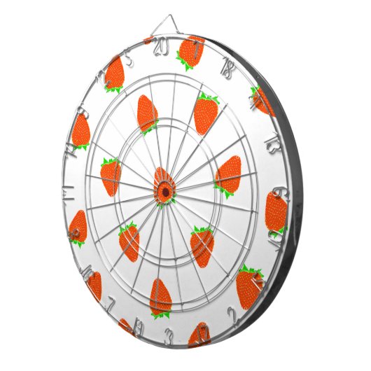 aardbeienpatroon dartbord (Voorkant Rechts)