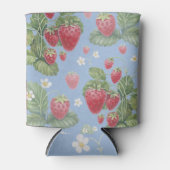 Aardbeienpatroon: eindeloos Waterverf Blikjeskoeler (Voorkant)