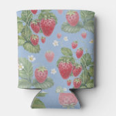 Aardbeienpatroon: eindeloos Waterverf Blikjeskoeler (Achterkant)