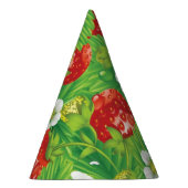 Aardbeienpatroon Feesthoedjes (Rechts)
