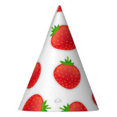 Aardbeienpatroon Feesthoedjes (Links)