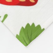 Aardbeienpatroon Fleece Deken (Hoek)