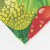 Aardbeienpatroon Fleece Deken (Hoek)