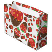 Aardbeienpatroon Groot Cadeauzakje (Achterkant Gekanteld)