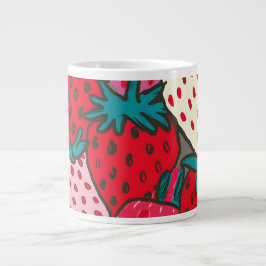 Aardbeienpatroon Grote Koffiekop