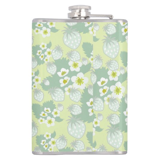 Aardbeienpatroon Heupfles (Achterkant)