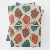 Aardbeienpatroon Inpakpapier Vel (In situ)