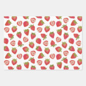 Aardbeienpatroon Inpakpapier Vel (Voorkant)
