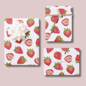 Aardbeienpatroon Inpakpapier Vel