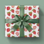 Aardbeienpatroon Inpakpapier Vel
