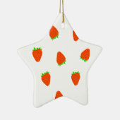 aardbeienpatroon keramisch ornament (Rechts)