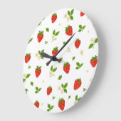 Aardbeienpatroon keuken wandklok (Hoek)